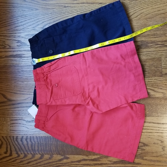Two pair of boys size 12 Polo Ralph Lauren shorts, 1 red NWT, 1 navy used - Picture 3 of 7